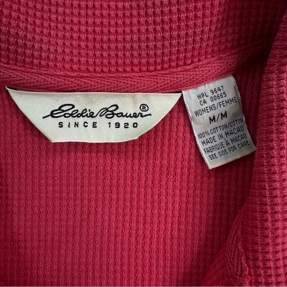 Eddie Bauer - Vintage Pink Short Sleeve Buttoned Polo Shirt - Women’s - M - Picture 4 of 7